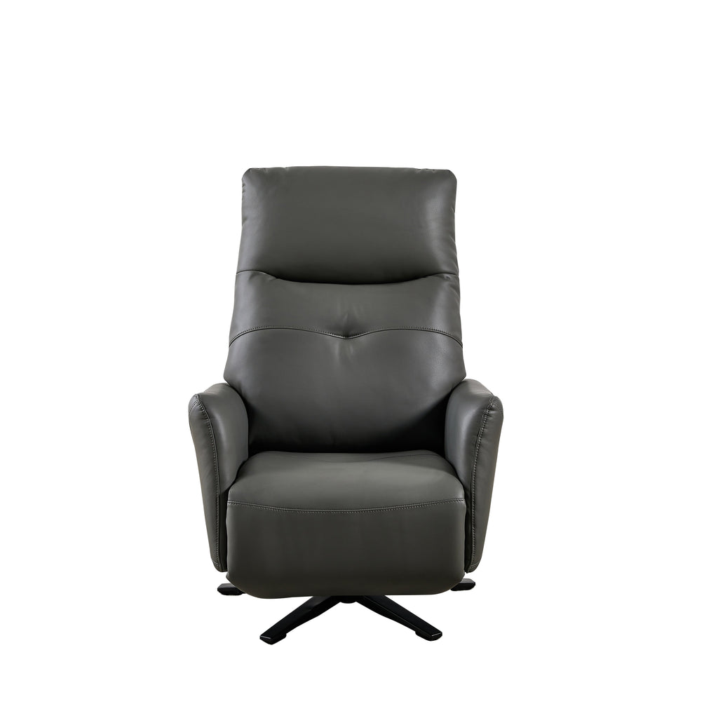 Christopher Knight Home - Fauteuil inclinable Alexander Plush en cuir reconstitué avec appui-tête et repose-pieds réglables, pivotant à 360 degrés