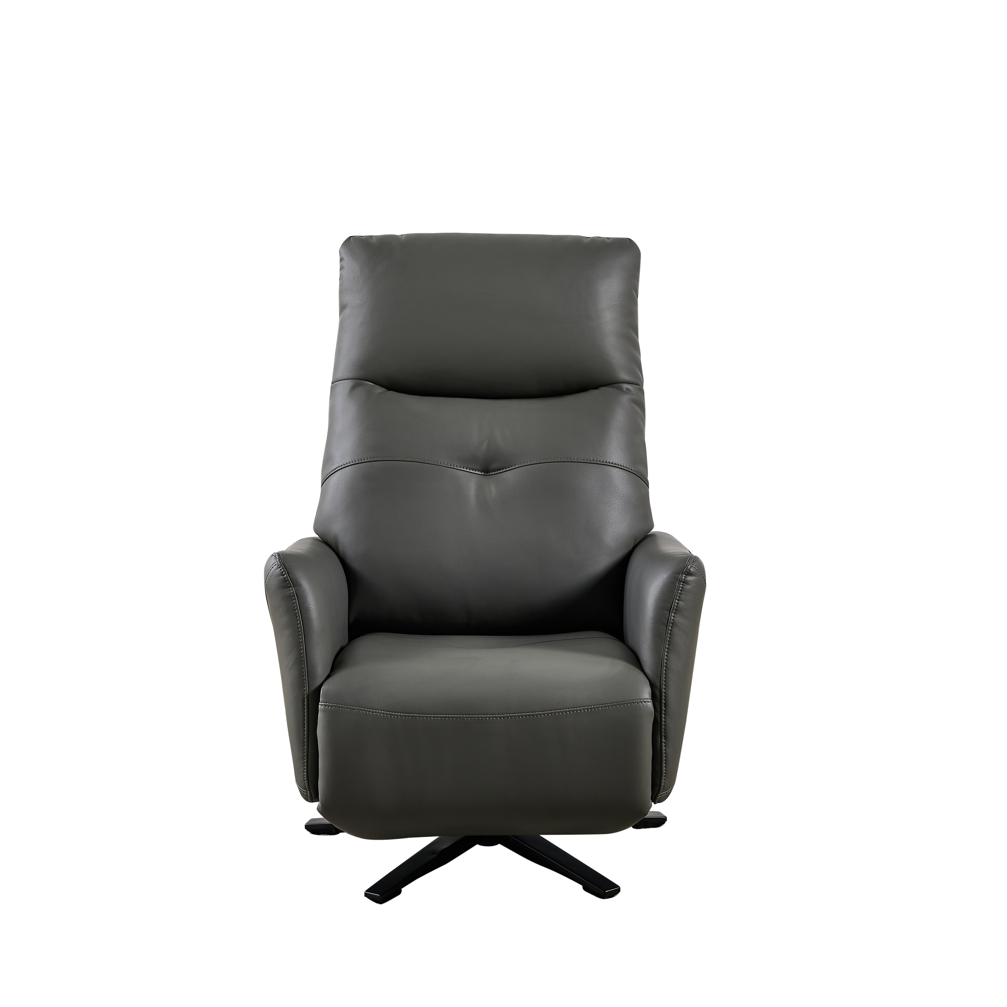 Christopher Knight Home - Fauteuil inclinable Alexander Plush en cuir reconstitué avec appui-tête et repose-pieds réglables, pivotant à 360 degrés