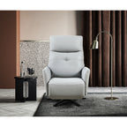 Christopher Knight Home - Fauteuil inclinable Alexander Plush en cuir reconstitué avec appui-tête et repose-pieds réglables, pivotant à 360 degrés