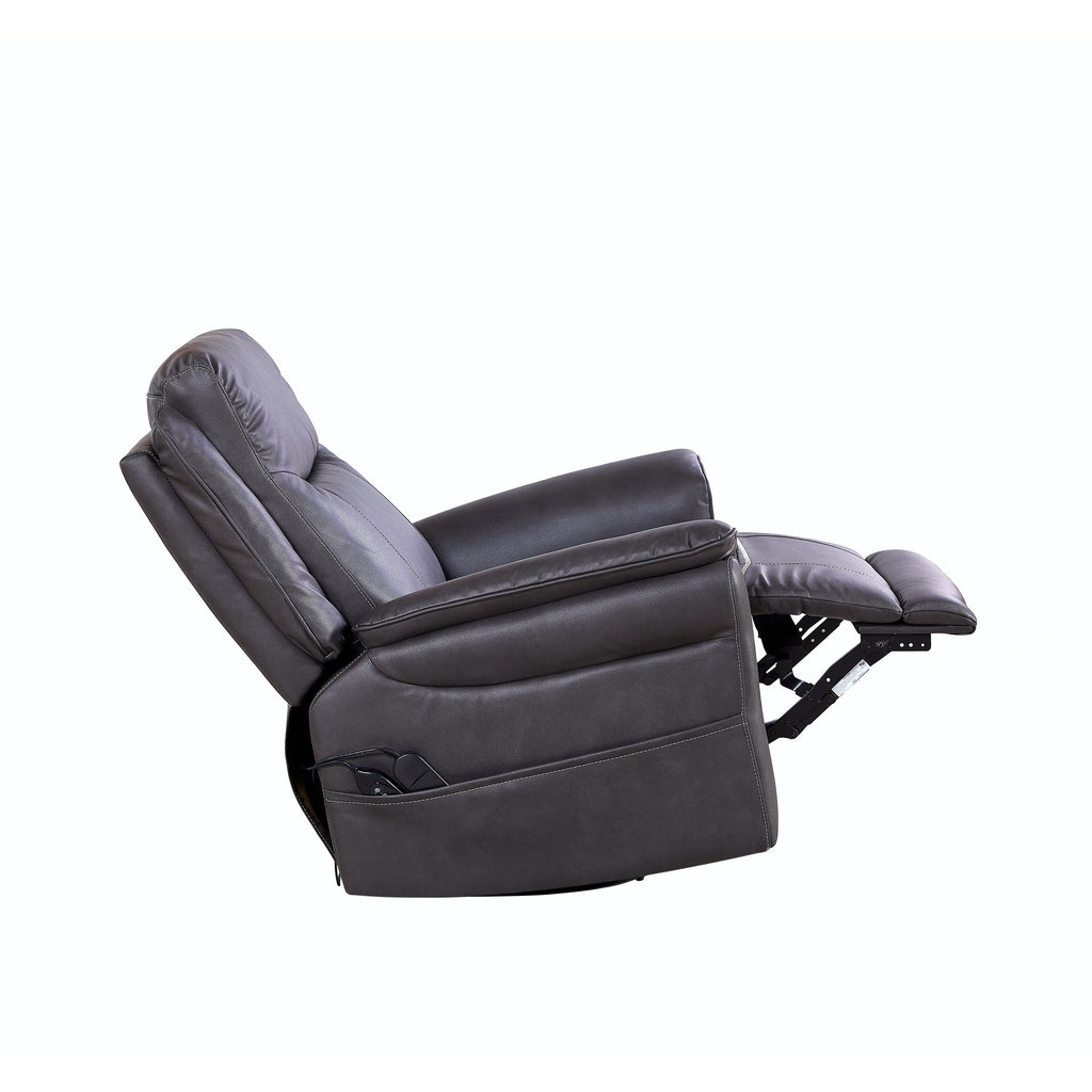 Christopher Knight Home - Fauteuil inclinable pivotant Harrison Soft Power avec chauffage et massage, accoudoirs coussinés, pour espaces de vie