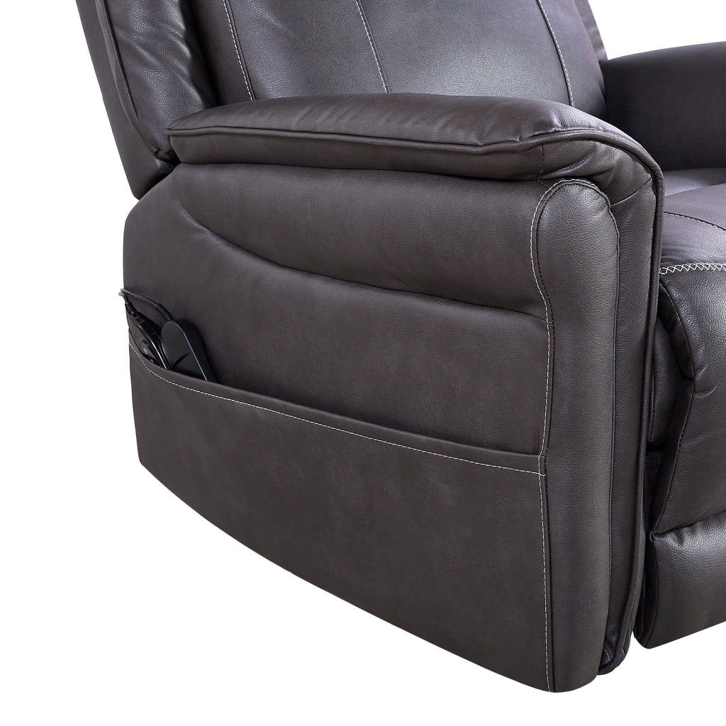 Christopher Knight Home - Fauteuil inclinable pivotant Harrison Soft Power avec chauffage et massage, accoudoirs coussinés, pour espaces de vie