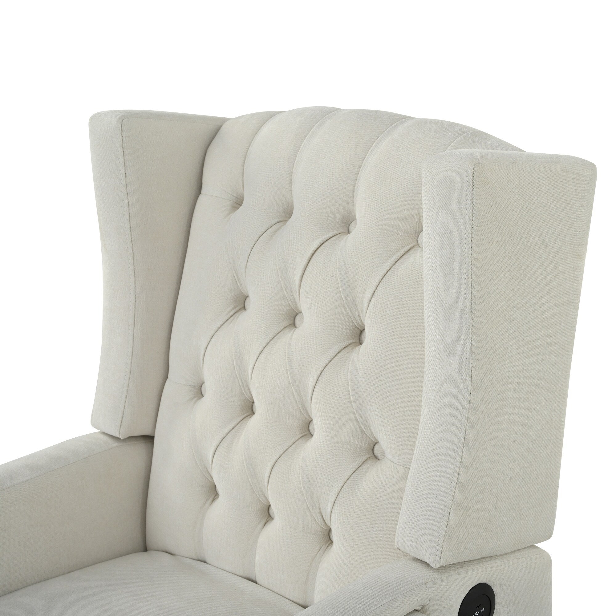 Christopher Knight Home - Fauteuil inclinable manuel Isabella avec table pliable et ports USB