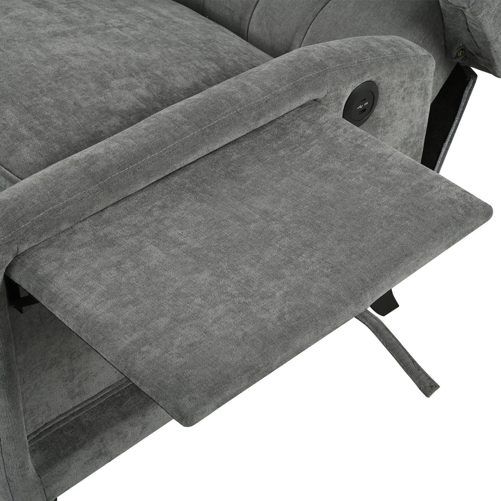 Christopher Knight Home - Fauteuil inclinable manuel Isabella avec table pliable et ports USB