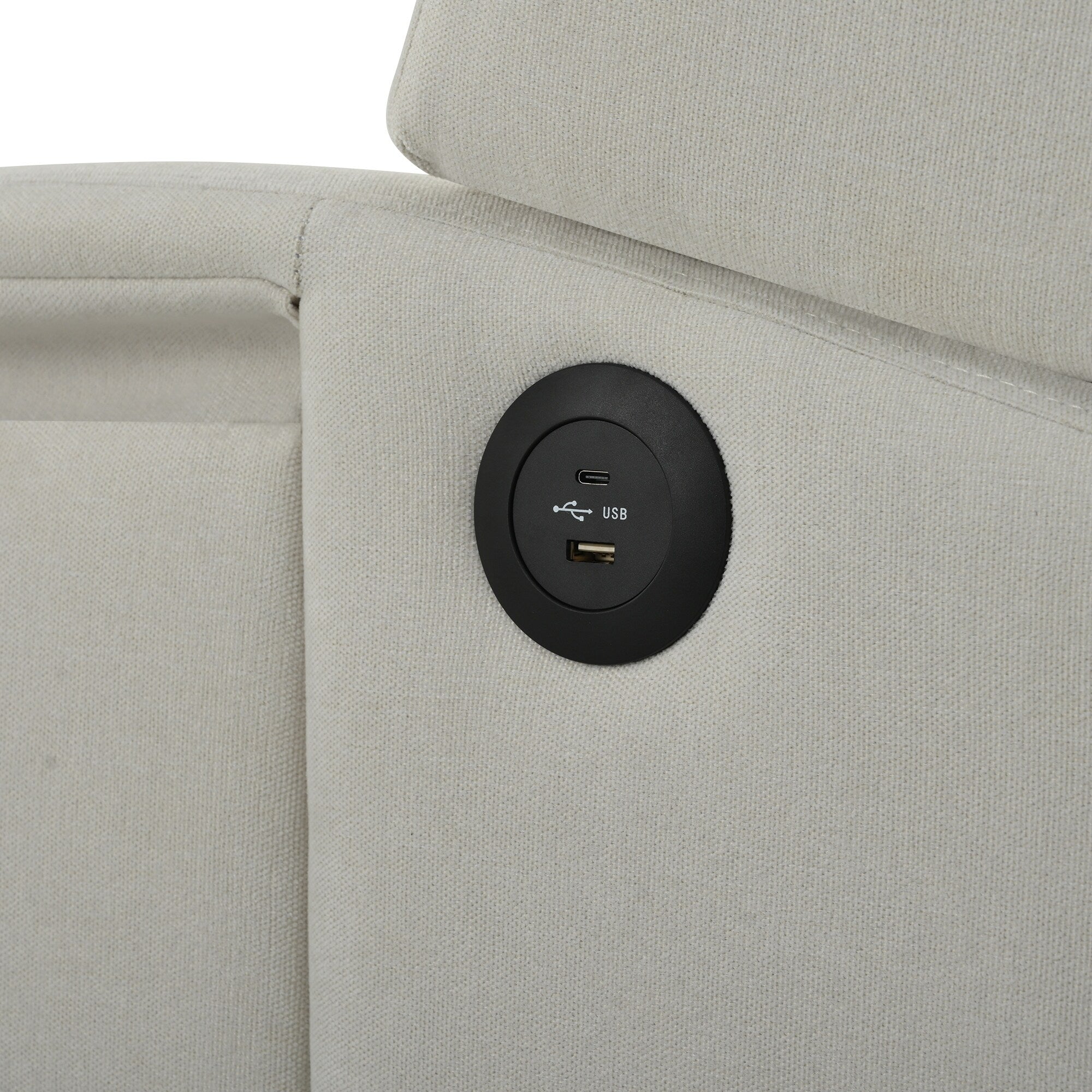 Christopher Knight Home - Fauteuil inclinable manuel Isabella avec table pliable et ports USB