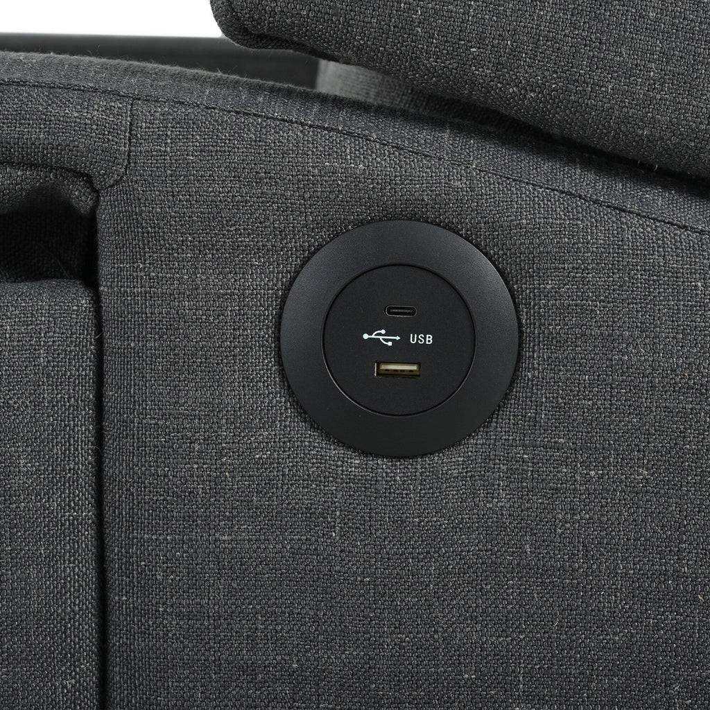 Christopher Knight Home - Fauteuil inclinable manuel Isabella avec table pliable et ports USB