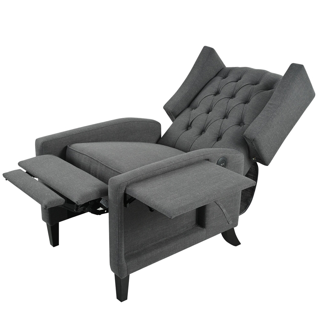 Christopher Knight Home - Fauteuil inclinable manuel Isabella avec table pliable et ports USB