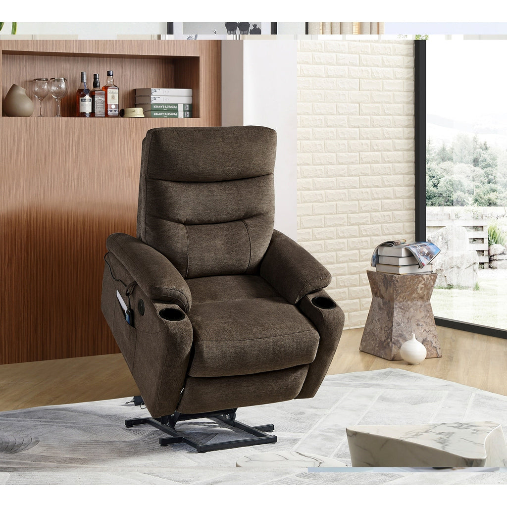 Fauteuil inclinable électrique avec releveur et massage Christopher Knight Home