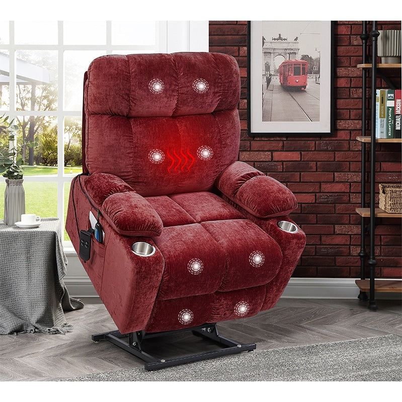 Fauteuil inclinable électrique Christopher Knight Home pour personnes âgées, position infinie, allongé à 180° avec massage thermique