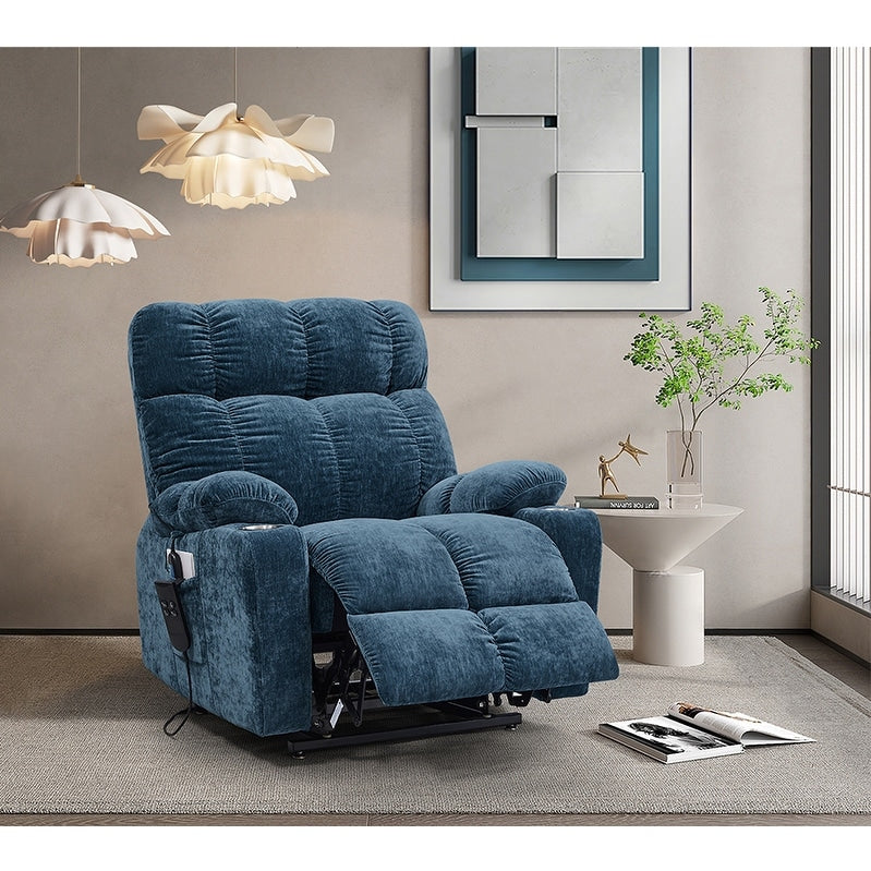 Fauteuil inclinable électrique Christopher Knight Home pour personnes âgées, position infinie, allongé à 180° avec massage thermique