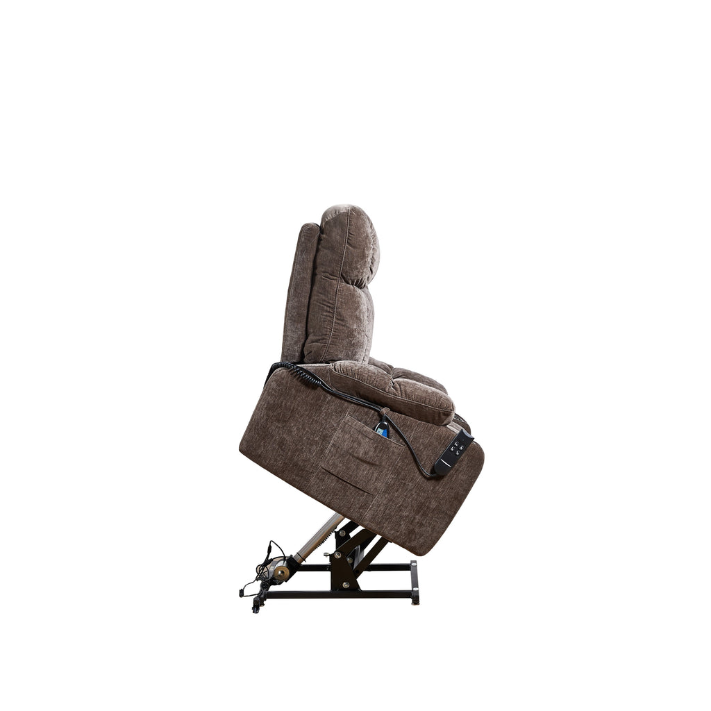 Fauteuil inclinable électrique Christopher Knight Home pour personnes âgées, position infinie, allongé à 180° avec massage thermique