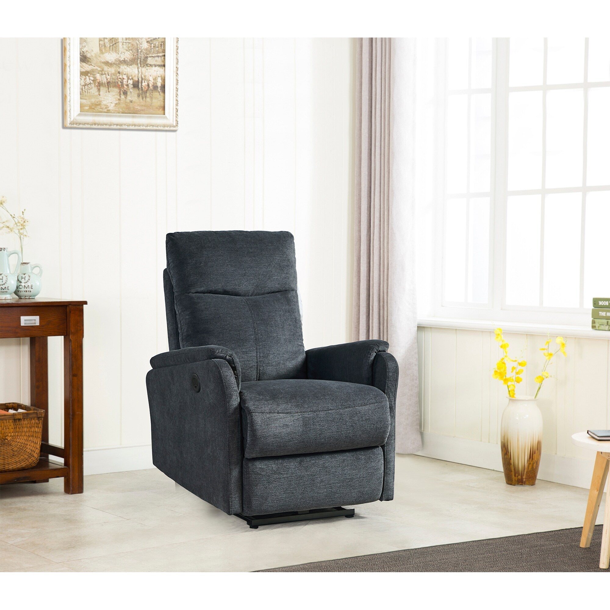 Fauteuil inclinable électrique Christopher Knight Home avec port de charge USB