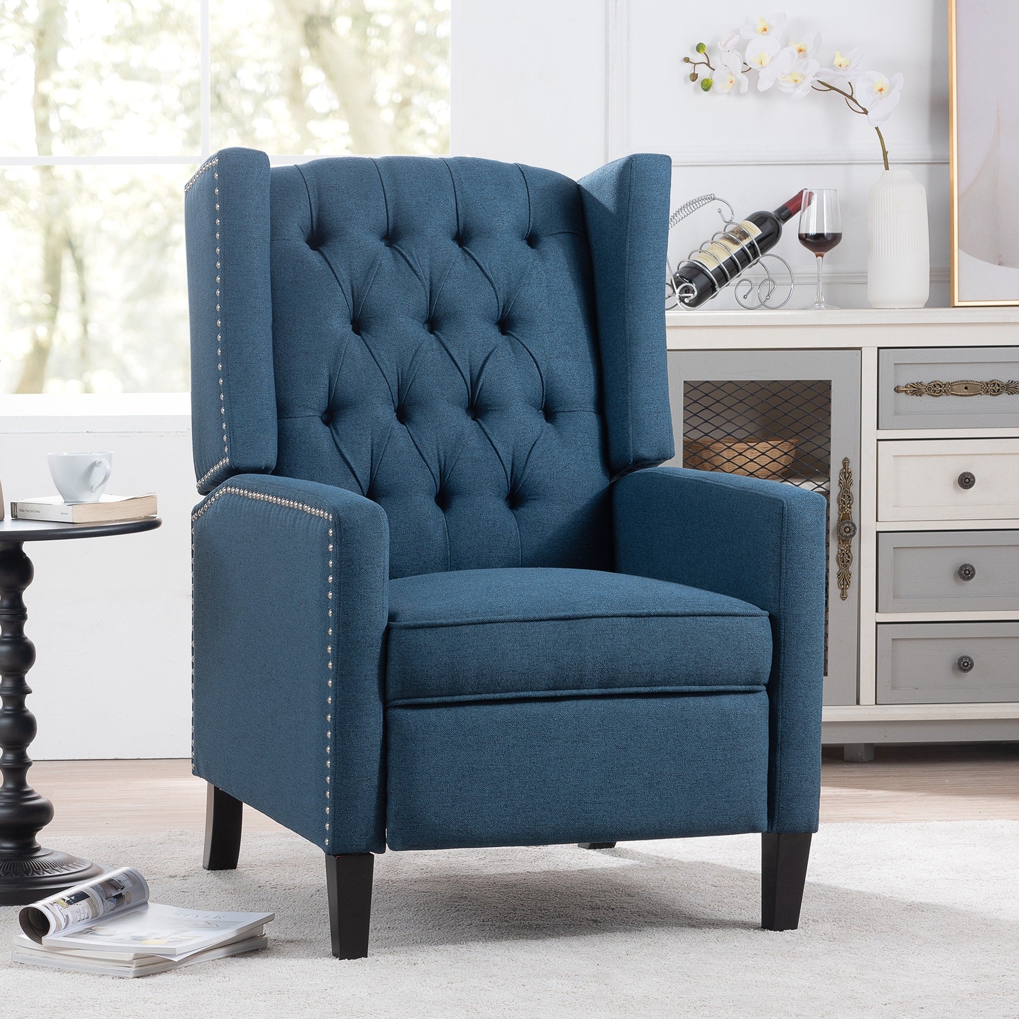 Fauteuil inclinable rembourré à oreilles Christopher Knight Home