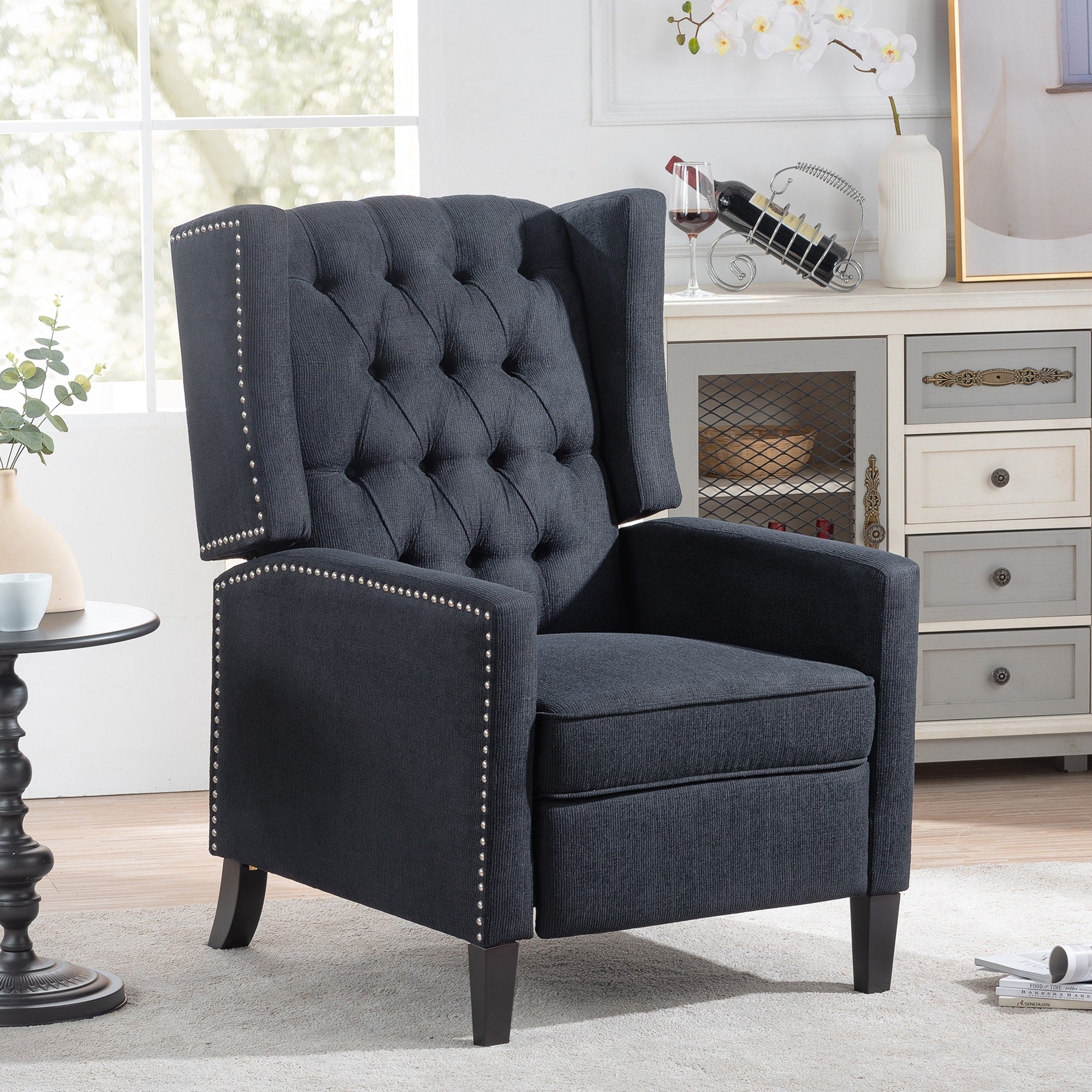 Fauteuil inclinable rembourré à oreilles Christopher Knight Home