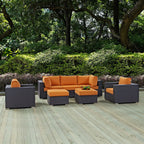 Ensemble de 7 canapés d'extérieur en rotin synthétique Bocabec par Havenside Home