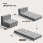 Fauteuil convertible 3 en 1, fauteuil rabattable, chaise longue rabattable et lit-lit