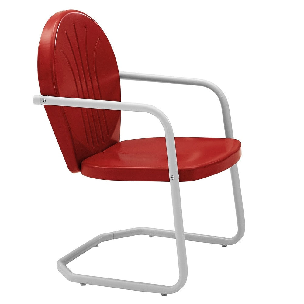 Ensemble de salle à manger d'extérieur Crosley Griffith en métal blanc 5 pièces - N/A