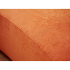 Canapé de salon incurvé en velours demi-lune de 90,2 pouces