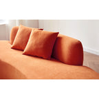 Canapé de salon incurvé en velours demi-lune de 90,2 pouces