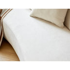 Canapé de salon incurvé en velours demi-lune de 90,2 pouces