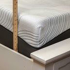 Matelas en mousse à mémoire de forme Harmony by Integrity Bedding Sleep-o-nomics 10 pouces California King size - Blanc cassé