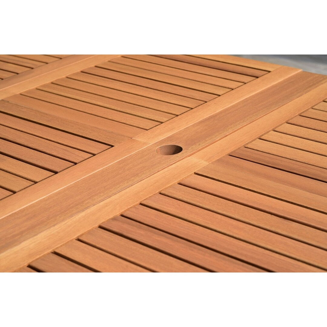 Ensemble de salle à manger d'extérieur Amazonia Macker 11 pièces en bois certifié FSC