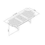 Ensemble de salle à manger d'extérieur Amazonia Miller en bois certifié FSC, 7 pièces - 7 pièces