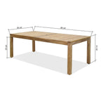 Ensemble de salle à manger d'extérieur Jenther en teck massif FSC Amazonia, 9 pièces - 9 pièces