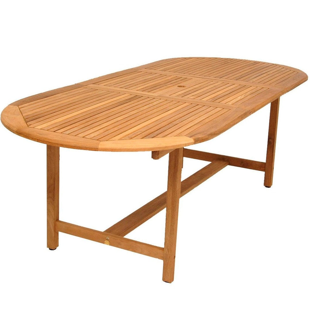 Ensemble de salle à manger d'extérieur Amazonia Nachue en teck massif FSC, 9 pièces