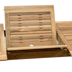 Ensemble de salle à manger d'extérieur en teck massif 9 pièces - 9 pièces