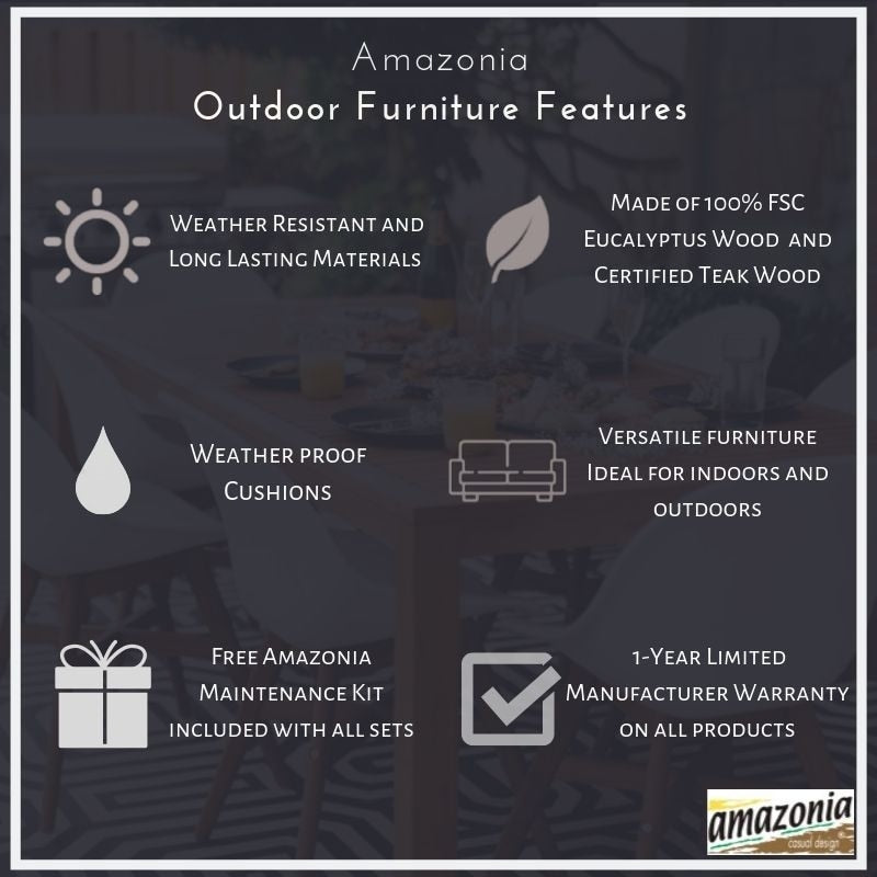 Ensemble de salle à manger d'extérieur en teck massif 9 pièces - 9 pièces