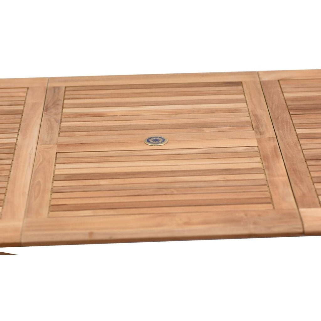 Ensemble de salle à manger d'extérieur en teck massif 9 pièces - 9 pièces