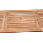 Ensemble de salle à manger d'extérieur en teck massif 9 pièces - 9 pièces