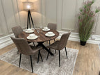 Table ronde Epsom 1.2 et 4 chaises