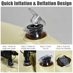 Matelas gonflable Camel pour voiture avec gonflage rapide et surface floquée imperméable pour camping et voyage