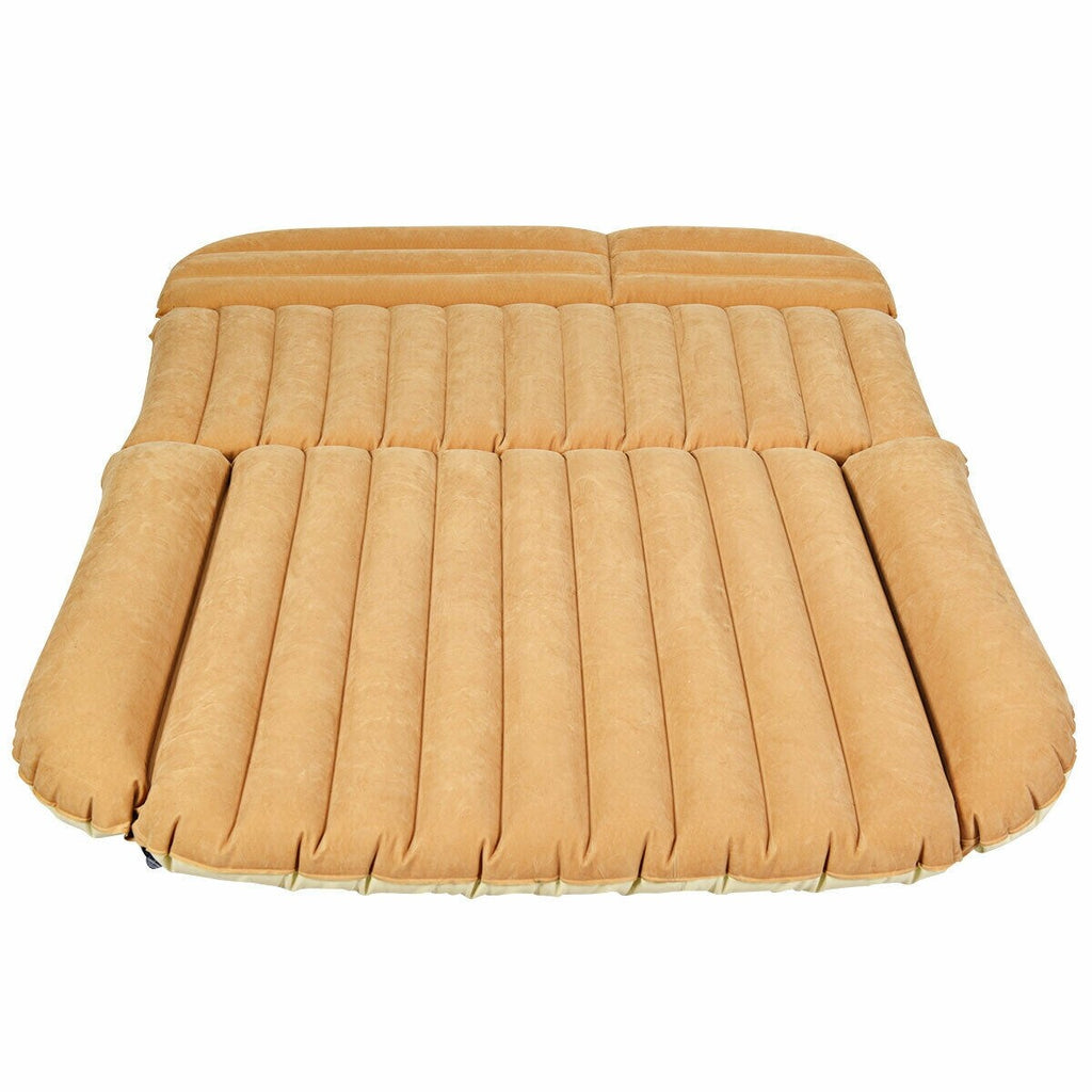 Matelas gonflable Camel pour voiture avec gonflage rapide et surface floquée imperméable pour camping et voyage
