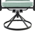 Ensemble de salle à manger rond en métal Crosley Kaplan 5 pièces : table et 4 chaises pivotantes