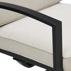 Ensemble de salle à manger rond en métal Crosley Kaplan 5 pièces : table et 4 chaises pivotantes