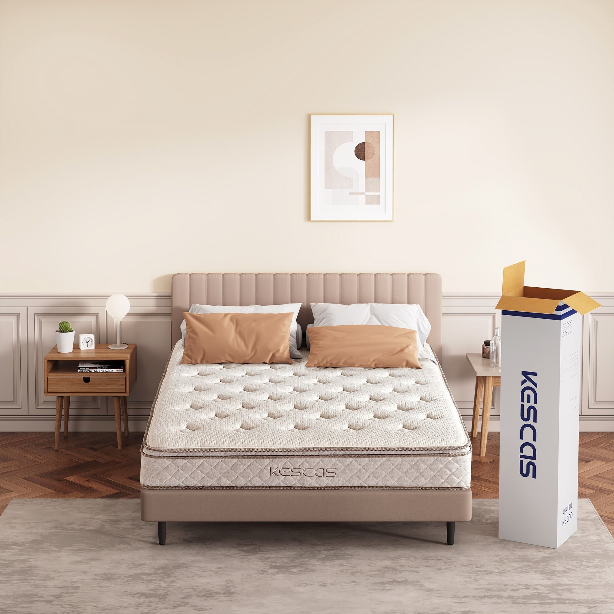 Matelas hybride de luxe en mousse à mémoire de forme de 12 pouces de qualité supérieure