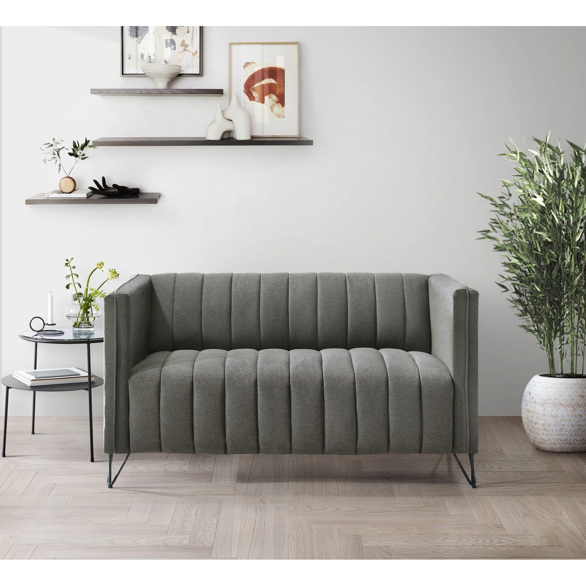 Ensemble de salon à accoudoirs carrés Clayfell Kurtis