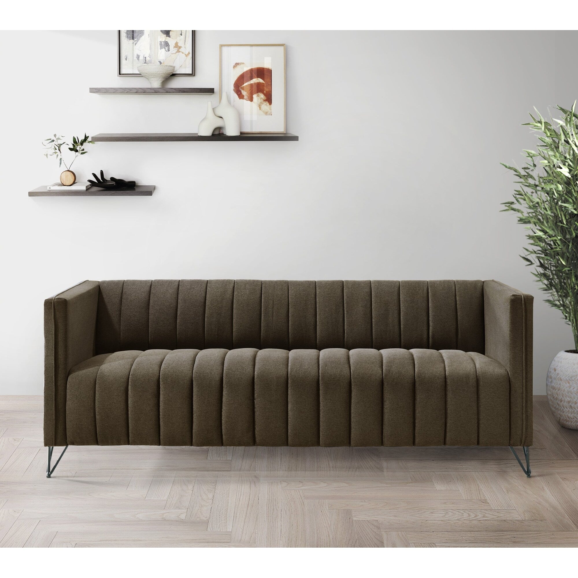 Ensemble de salon à accoudoirs carrés Clayfell Kurtis