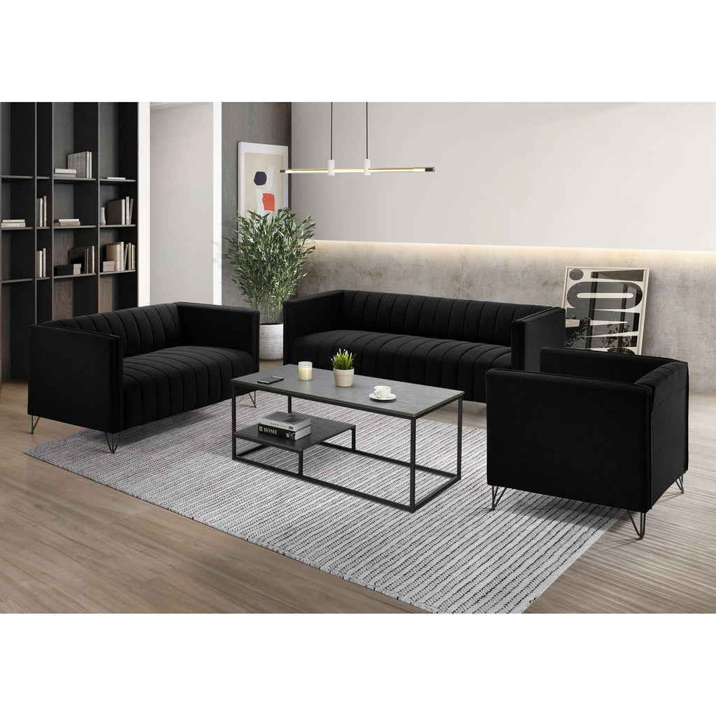 Ensemble de salon à accoudoirs carrés Clayfell Kurtis