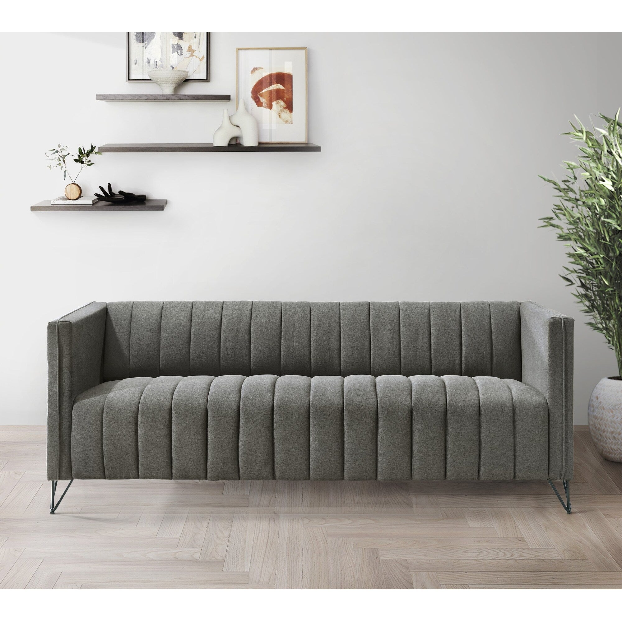 Ensemble de salon à accoudoirs carrés Clayfell Kurtis