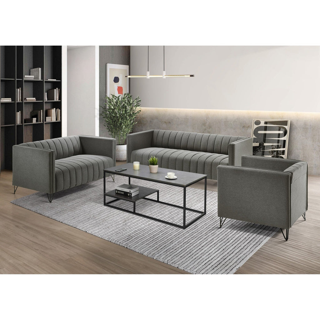 Ensemble de salon à accoudoirs carrés Clayfell Kurtis