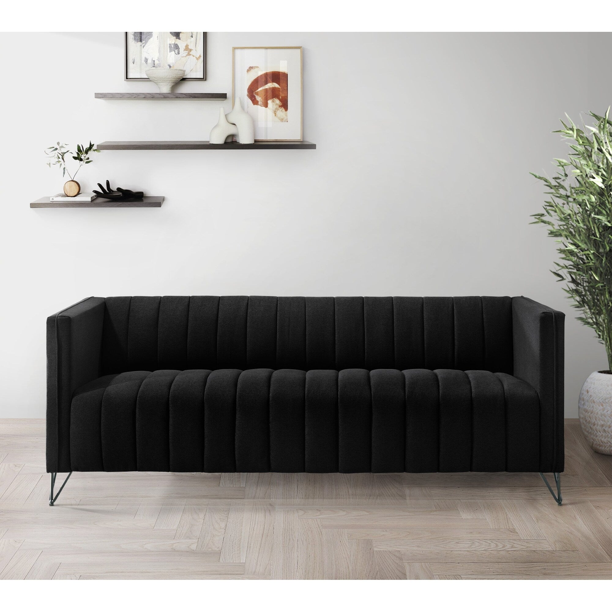 Ensemble de salon à accoudoirs carrés Clayfell Kurtis