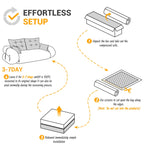 Canapé-lit pliable multifonctionnel de 78 pouces de large