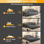 Canapé-lit pliable multifonctionnel de 78 pouces de large