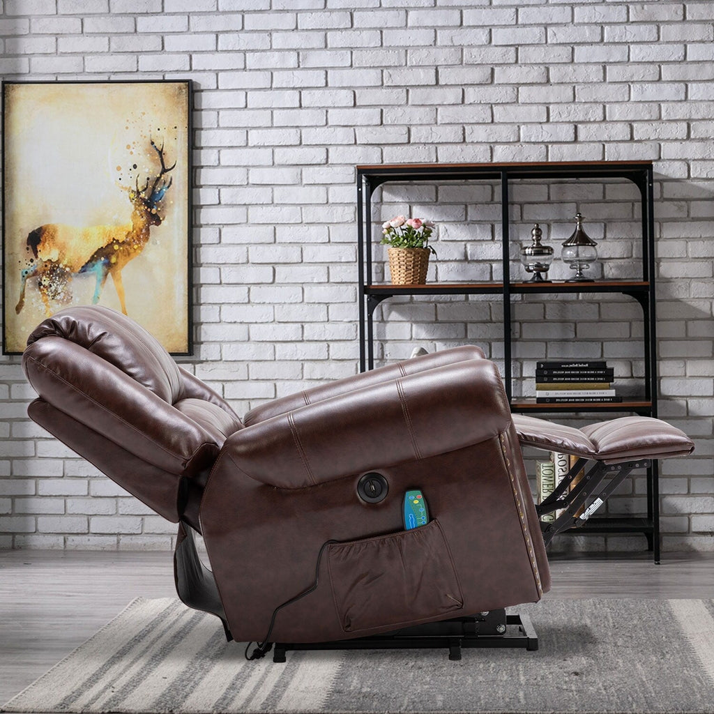 Fauteuil inclinable électrique Rivet respirant avec massage, chauffage et port USB