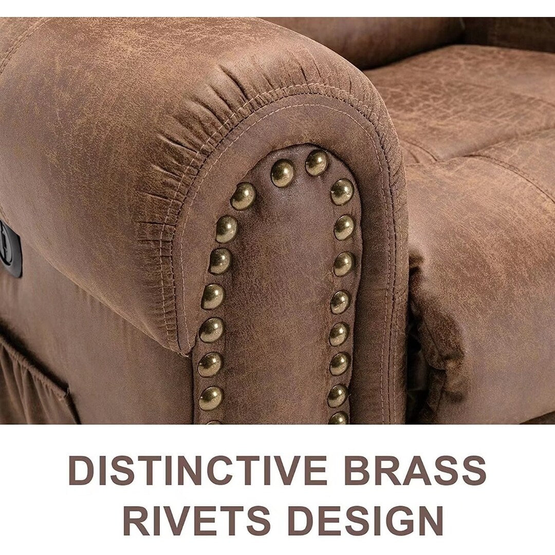 Fauteuil inclinable électrique Rivet respirant avec massage, chauffage et port USB