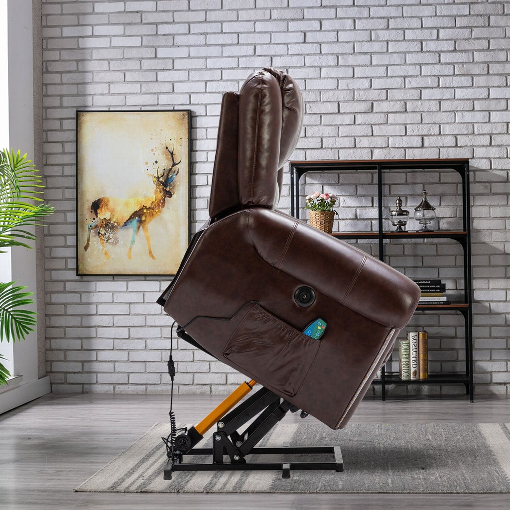 Fauteuil inclinable électrique Rivet respirant avec massage, chauffage et port USB