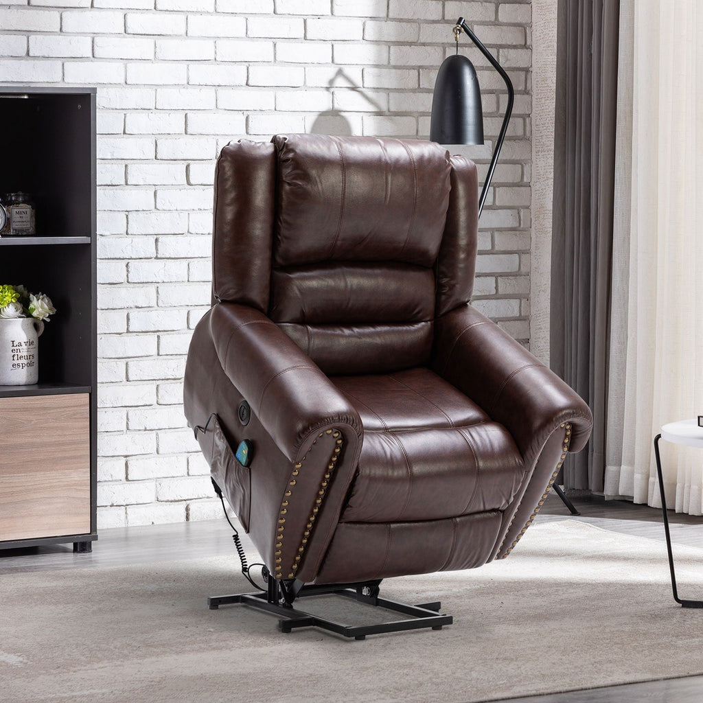 Fauteuil inclinable électrique Rivet respirant avec massage, chauffage et port USB